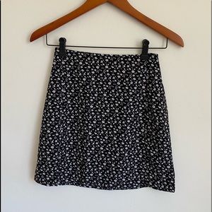 Black and white flowered skirt